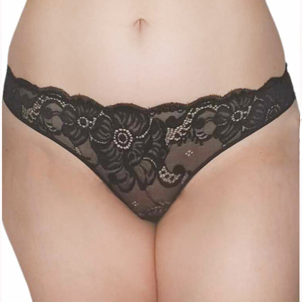 Thong String με Δαντέλα και Brazil Κόψιμο