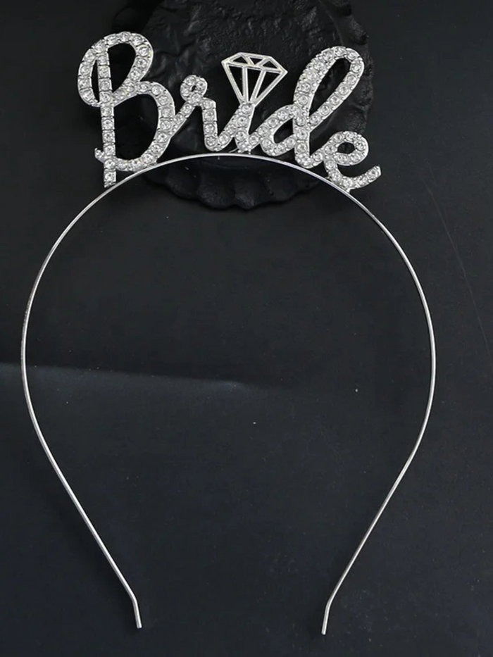 Τιάρα "Bride" με στρασάκια για bachelorette & bridal shower – Juicy String