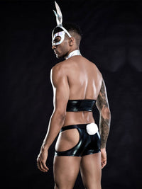 Wetlook Bunny Boy ανδρική στολή με boxer, top και μάσκα – Juicy String