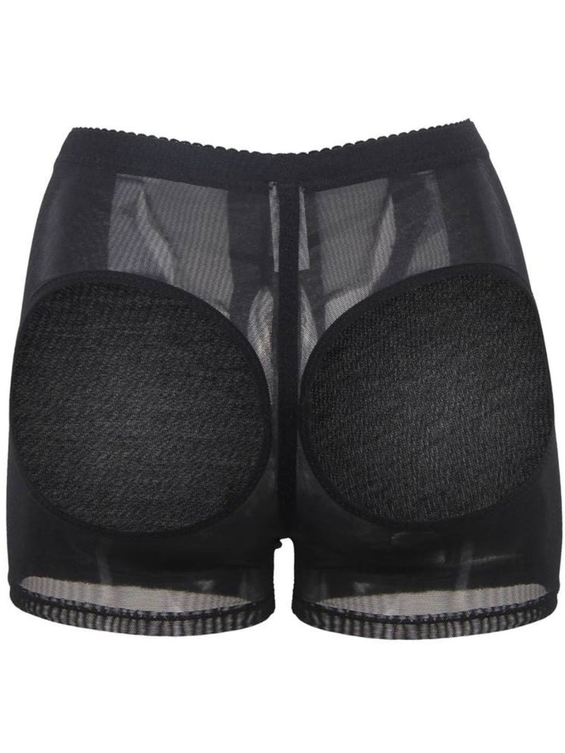 Μαύρο εσώρουχο boyshort με κοψίματα και butt lifter ενίσχυση – Juicy String