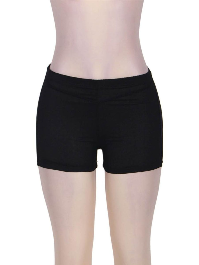 Μαύρο εσώρουχο boyshort με κοψίματα και butt lifter ενίσχυση – Juicy String