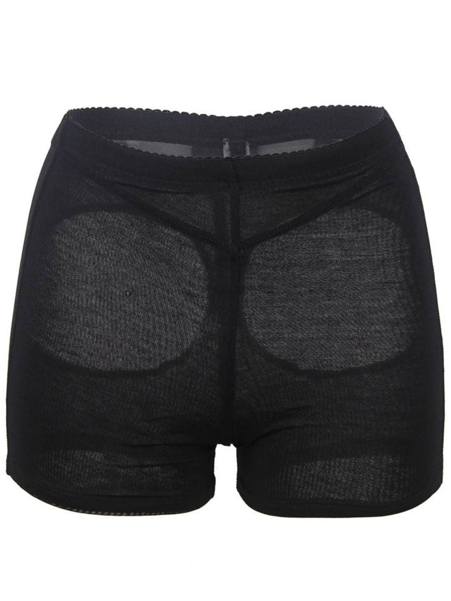 Μαύρο εσώρουχο boyshort με κοψίματα και butt lifter ενίσχυση – Juicy String