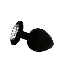 Σετ Butt Plugs Σιλικόνης με Πολυτελή Βάση με Λευκό Κρύσταλλο