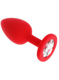 Σετ Butt Plugs Σιλικόνης με Πολυτελή Βάση με Κρύσταλλο