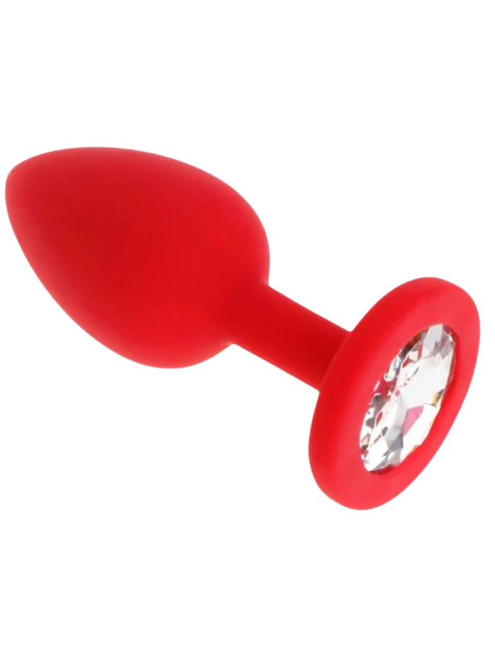 Σετ Butt Plugs Σιλικόνης με Πολυτελή Βάση με Κρύσταλλο