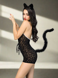 Στολή "Cat Woman" με Φόρεμα και Ουρά 🖤🐾