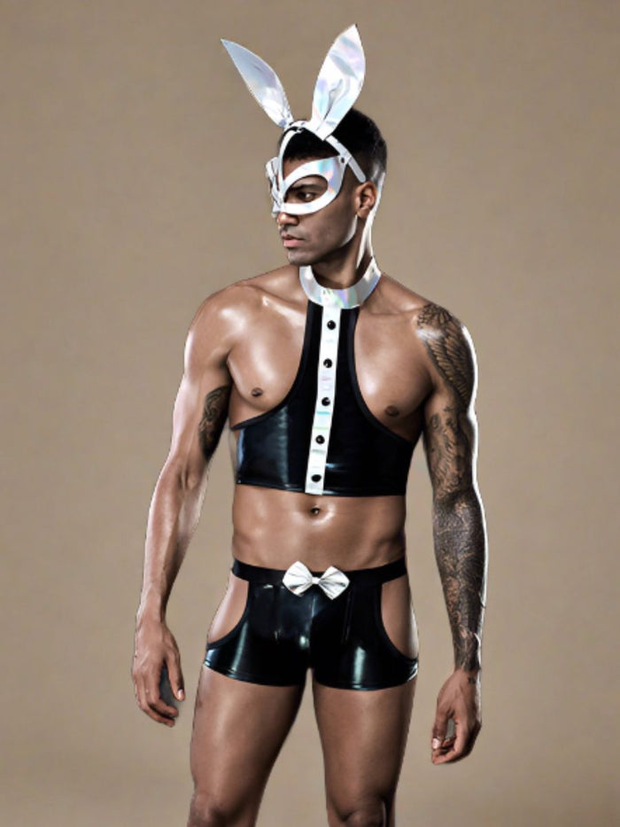 Bunny Boy Στολή Wetlook με Μάσκα