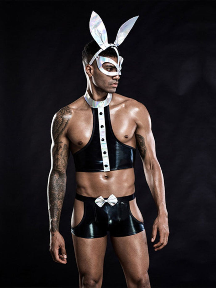 Bunny Boy Στολή Wetlook με Μάσκα