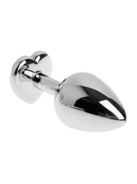 Butt Plug με Λαμπερό Κόσμημα σε Σχήμα Καρδιάς