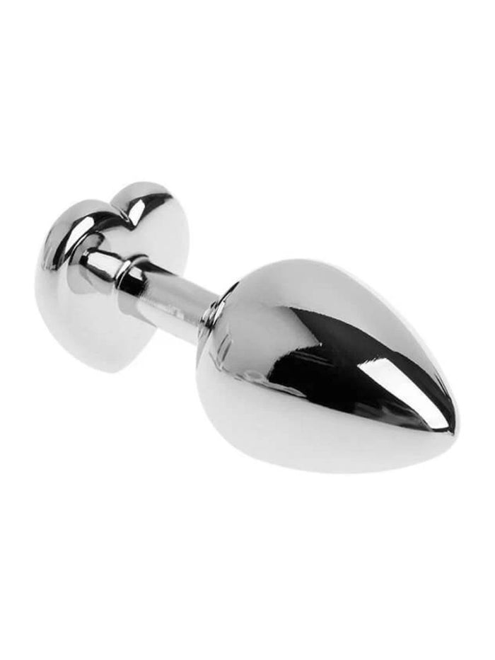 Butt Plug με Λαμπερό Κόσμημα σε Σχήμα Καρδιάς