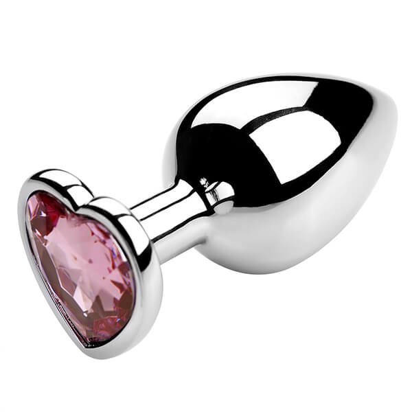 Butt Plug με Λαμπερό Κόσμημα σε Σχήμα Καρδιάς