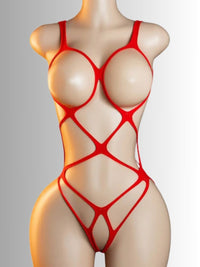 Διαφανές bodystocking με keyhole κοψίματα και ανοιχτό στήθος – Juicy String

