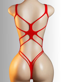 Διαφανές bodystocking με keyhole κοψίματα και ανοιχτό στήθος – Juicy String

