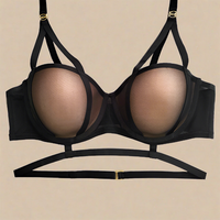 See Through Σετ Bra και String με Επένδυση