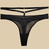 See Through Σετ Bra και String με Επένδυση
