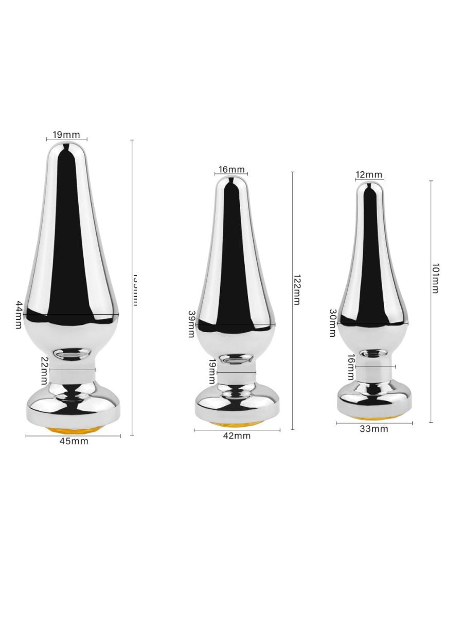 Exclusive μεταλλικό anal plug με διαμαντάκι για ασφαλή και αισθησιακή χρήση – Juicy String