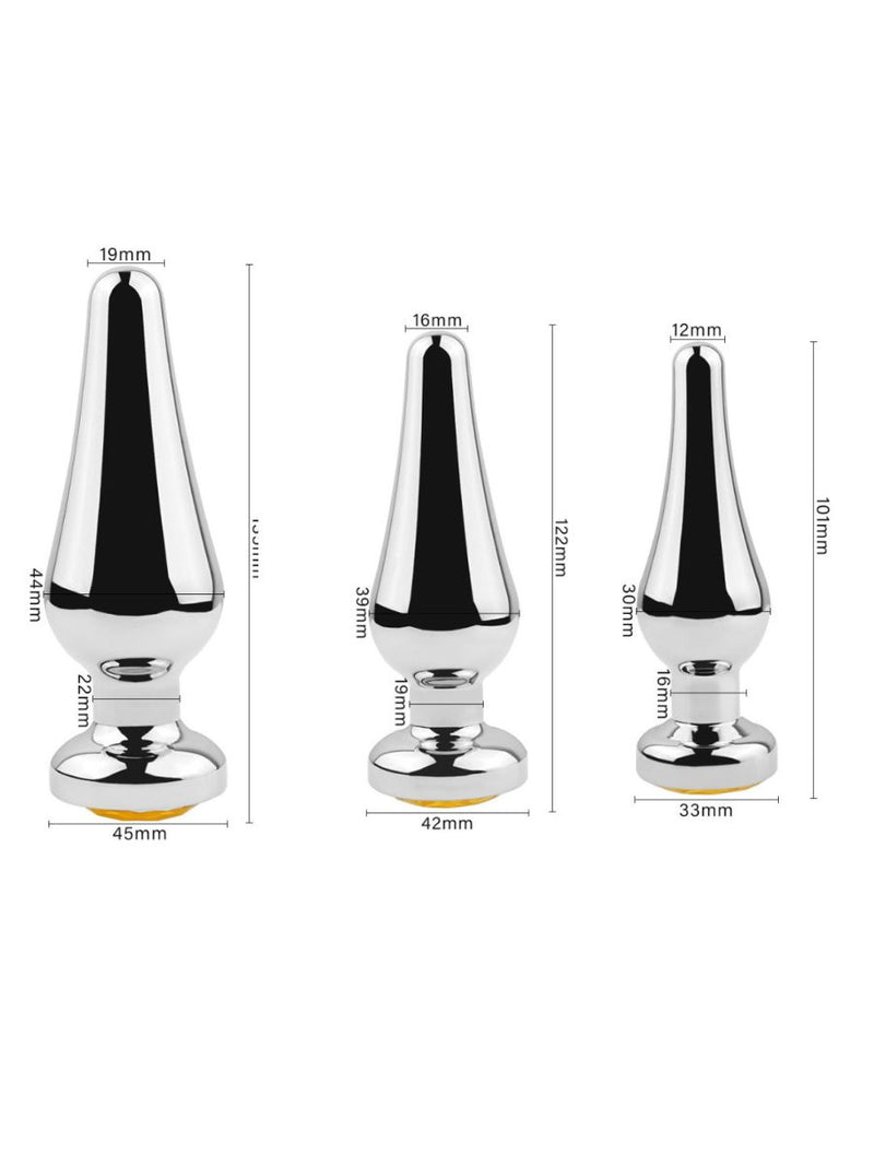 Exclusive μεταλλικό anal plug με διαμαντάκι για ασφαλή και αισθησιακή χρήση – Juicy String