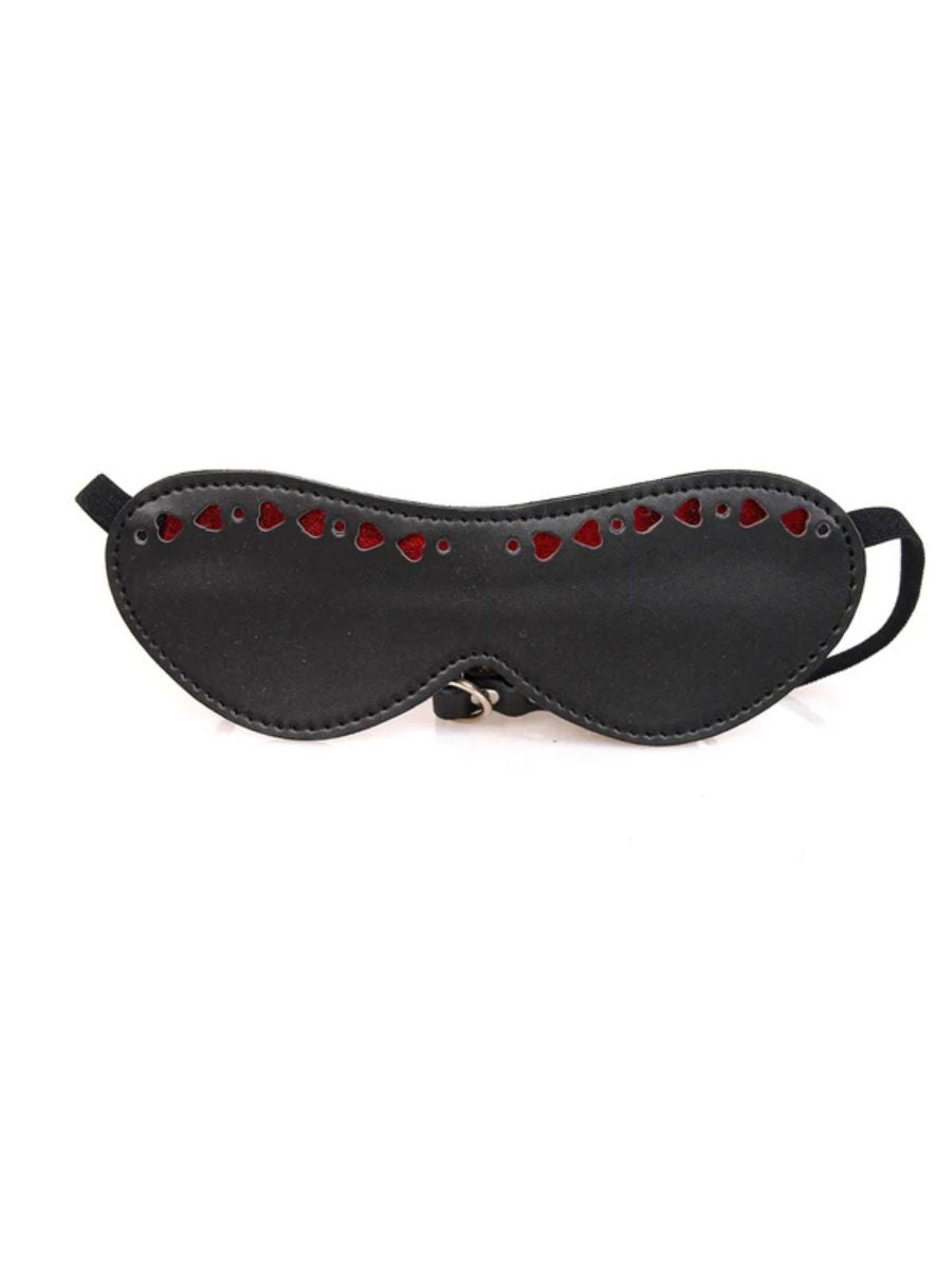 Μάσκα Blindfold με Κόκκινες Καρδιες