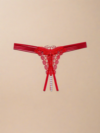 Γυναικείο Sexy G-String με Strass και Πέρλες
