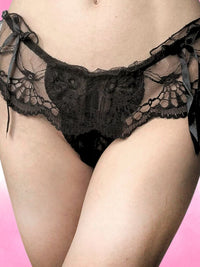 Crotchless G-String με Δαντέλα και Φιογκάκια