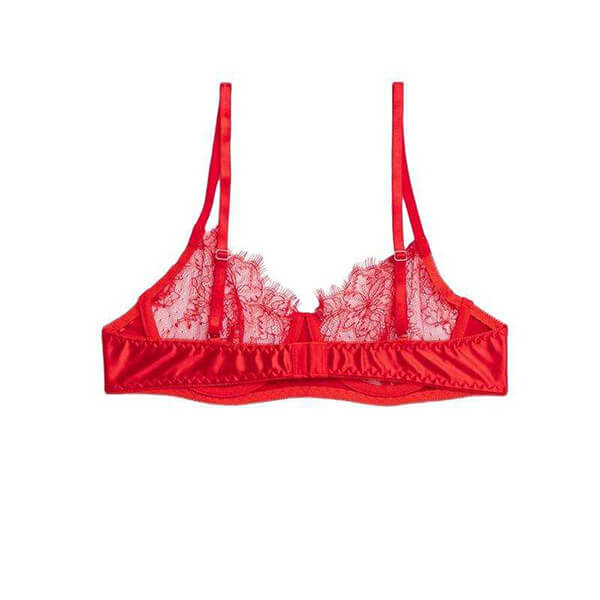Δαντελένιο Set Σουτιέν και String με Κεντήματα