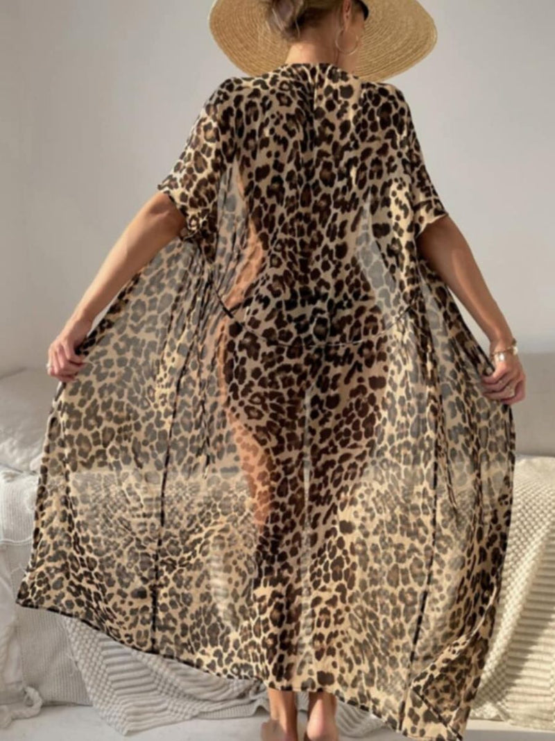 Μαύρο μπικίνι σετ 3 τεμαχίων με κιμονό Animal print – Juicy String