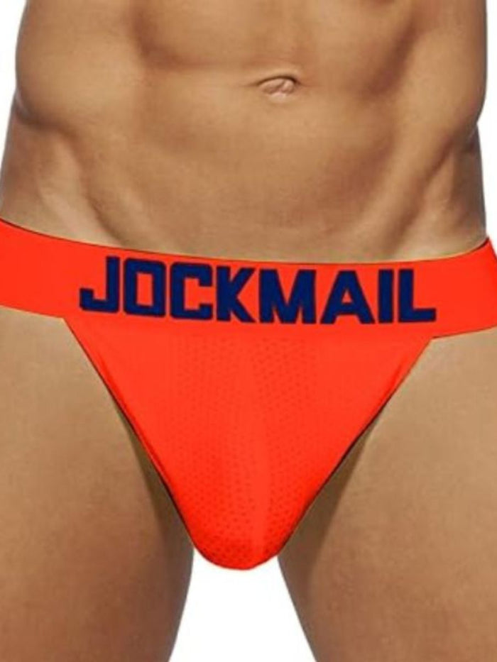 Jockmail Breathable Ανδρικό Σλιπ σε Πορτοκαλί Νέον Χρώμα