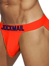 Jockmail Breathable Ανδρικό Σλιπ σε Πορτοκαλί Νέον Χρώμα