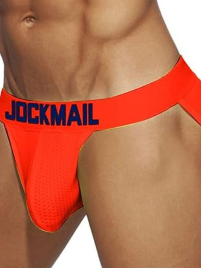Jockmail Breathable Ανδρικό Σλιπ σε Πορτοκαλί Νέον Χρώμα