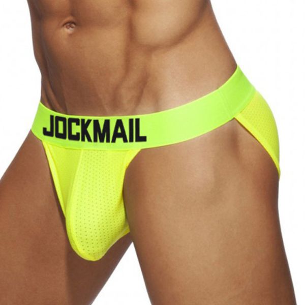 Jockmail Breathable Ανδρικό Σλιπ σε Κίτρινο Νέον Χρώμα