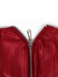Ανδρικό boxer σε Bordeaux δερματίνη με φερμουάρ μπροστά – Juicy String