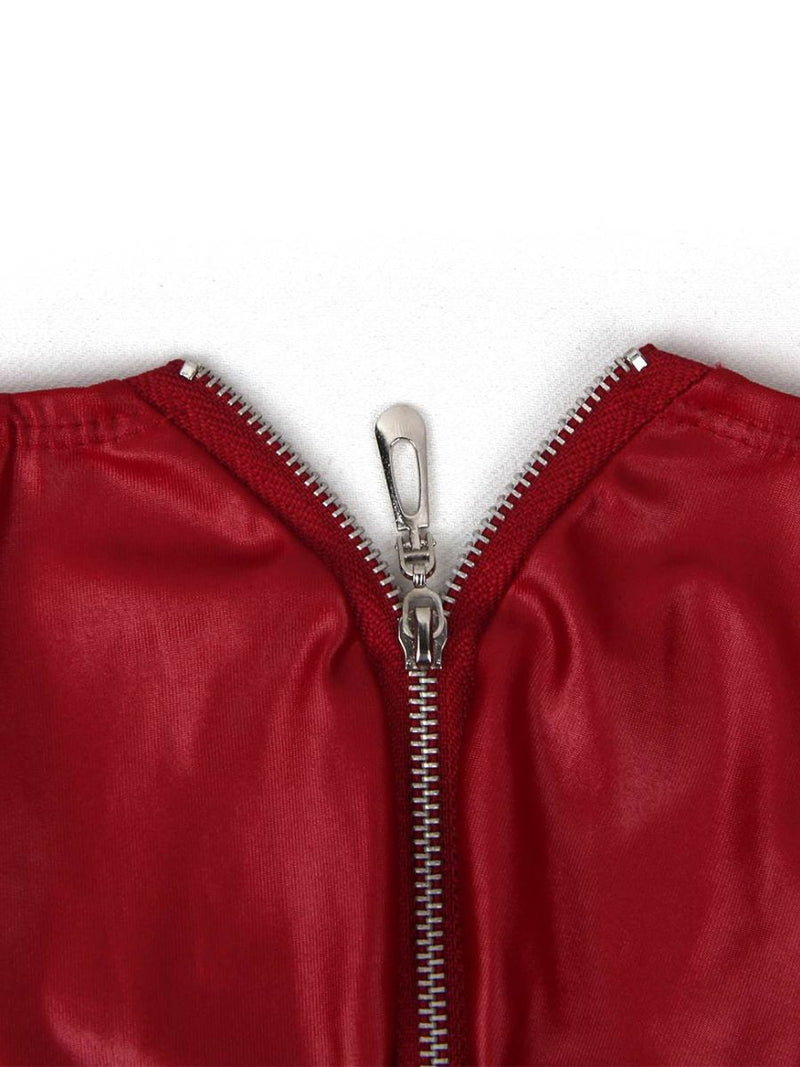 Ανδρικό boxer σε Bordeaux δερματίνη με φερμουάρ μπροστά – Juicy String