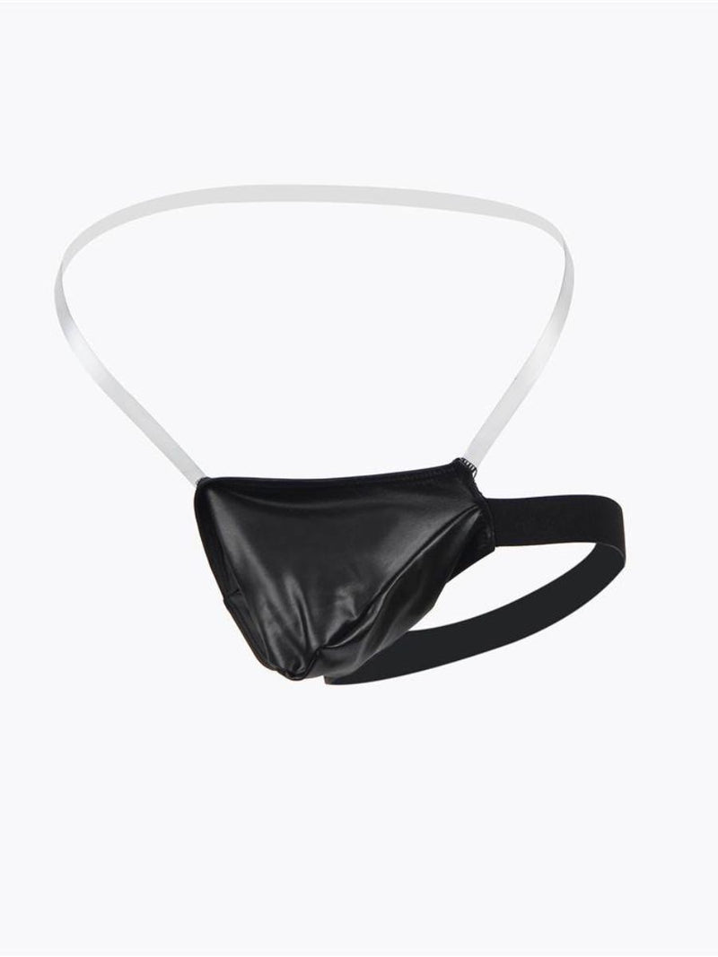 Ανδρικό sexy jockstrap από συνθετικό δέρμα – Juicy String εσώρουχο