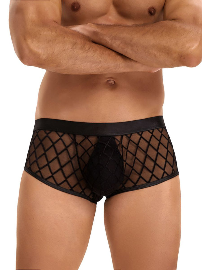 Ανδρικό διάφανο μαύρο boxer – Juicy String