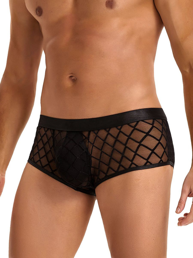 Ανδρικό διάφανο μαύρο boxer – Juicy String