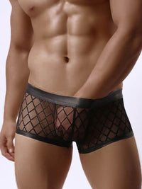 Ανδρικό διάφανο μαύρο boxer – Juicy String