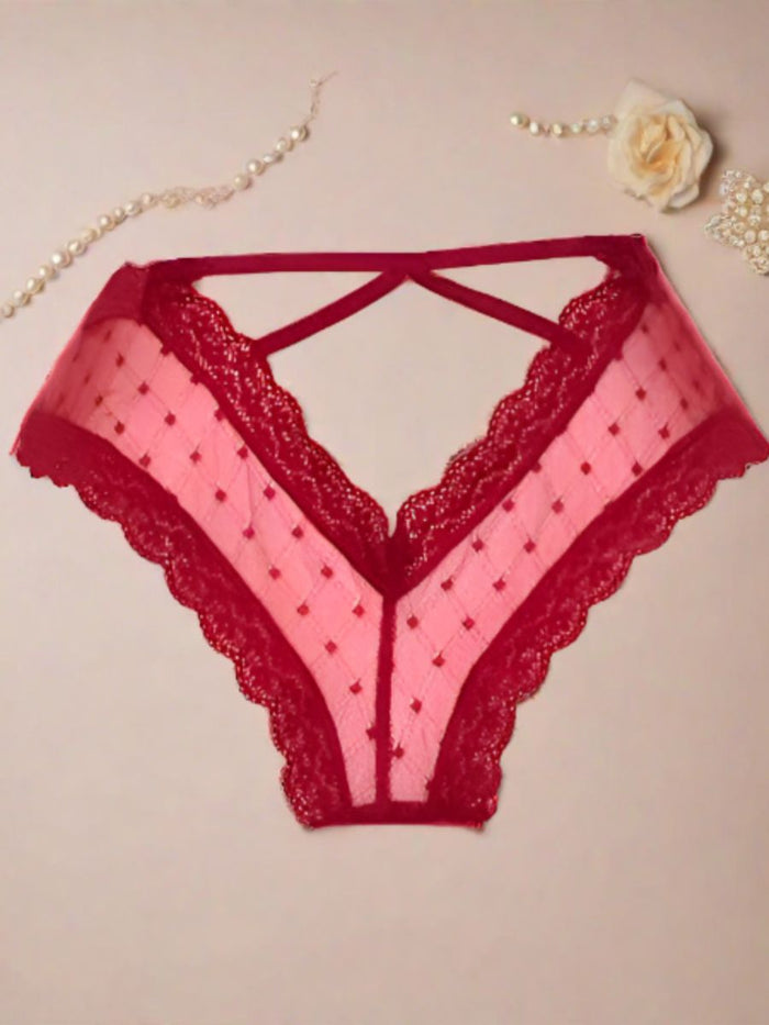 Brazilian Slip Διάφανο με V Κόψιμο – Μαύρο, Κόκκινο, Μωβ, Nude | Juicy String