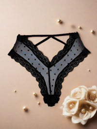 Brazilian Slip Διάφανο με V Κόψιμο – Μαύρο, Κόκκινο, Μωβ, Nude | Juicy String