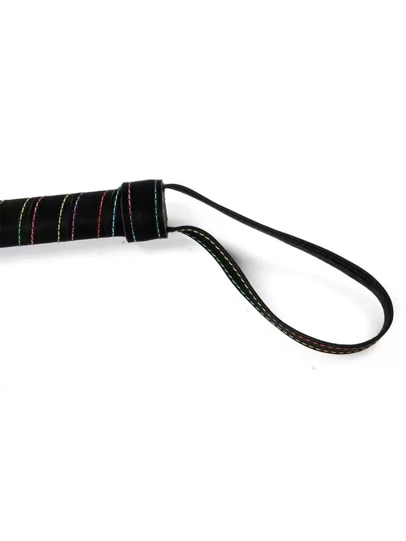 Mini BDSM whip με ανάγλυφη λαβή – PU leather – Juicy String