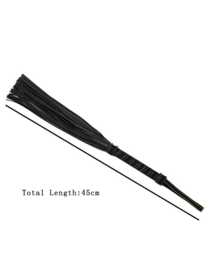 Mini BDSM whip με ανάγλυφη λαβή – PU leather – Juicy String