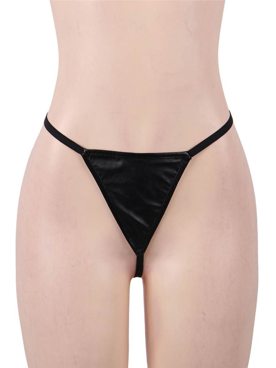 Mini φόρεμα κορσές με δερματίνη και μπανέλες – Juicy String
