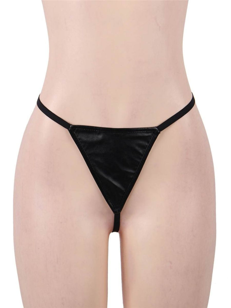 Mini φόρεμα κορσές με δερματίνη και μπανέλες – Juicy String

