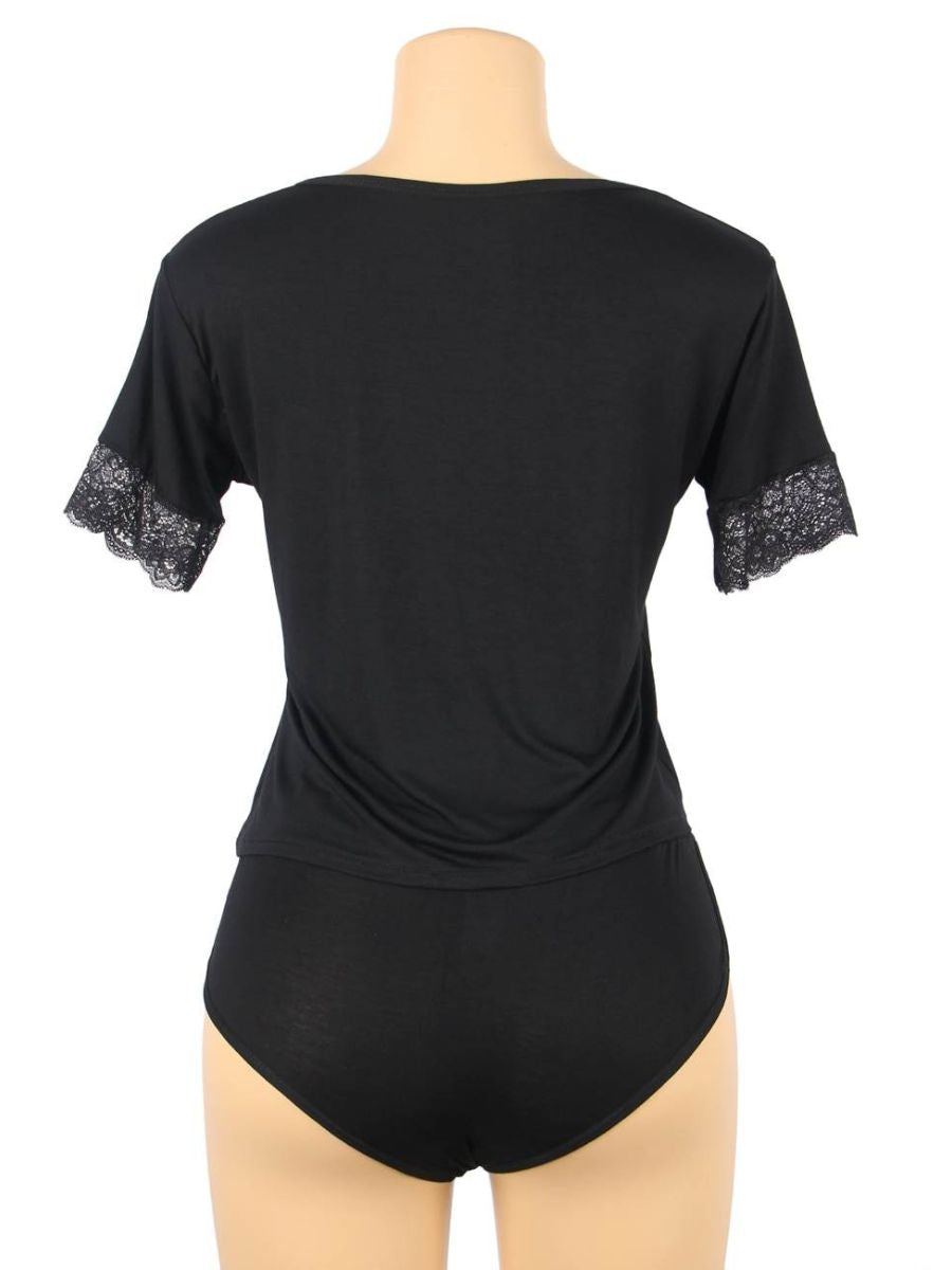 Plus size modal πυτζάμα δύο τεμαχίων – απαλή και άνετη για curvy σιλουέτες