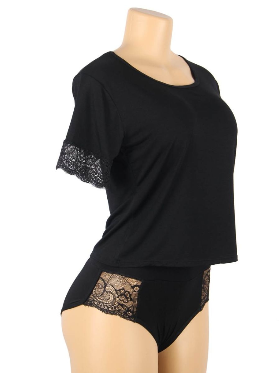 Plus size modal πυτζάμα δύο τεμαχίων – απαλή και άνετη για curvy σιλουέτες