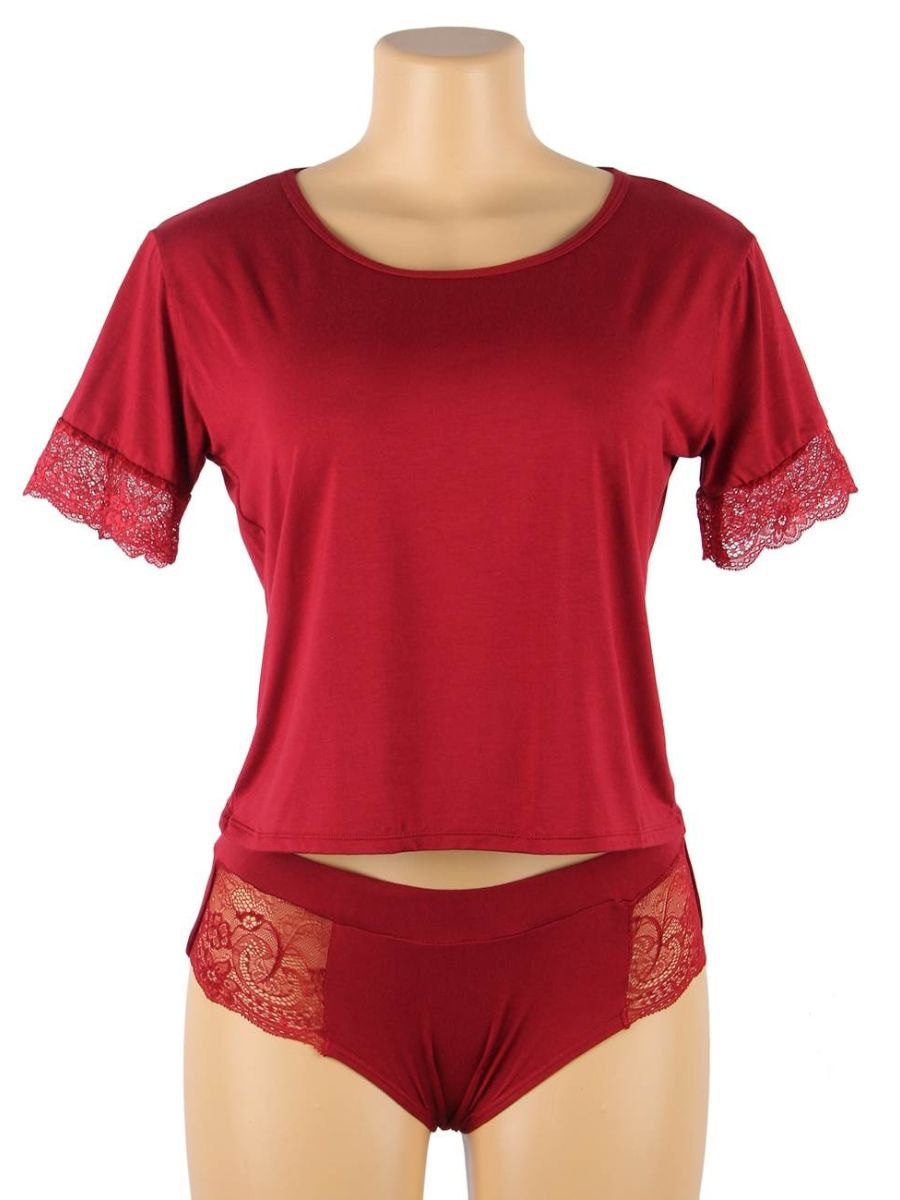 Απαλό modal σετ πυτζάμας δύο τεμαχίων – Juicy String Sleepwear