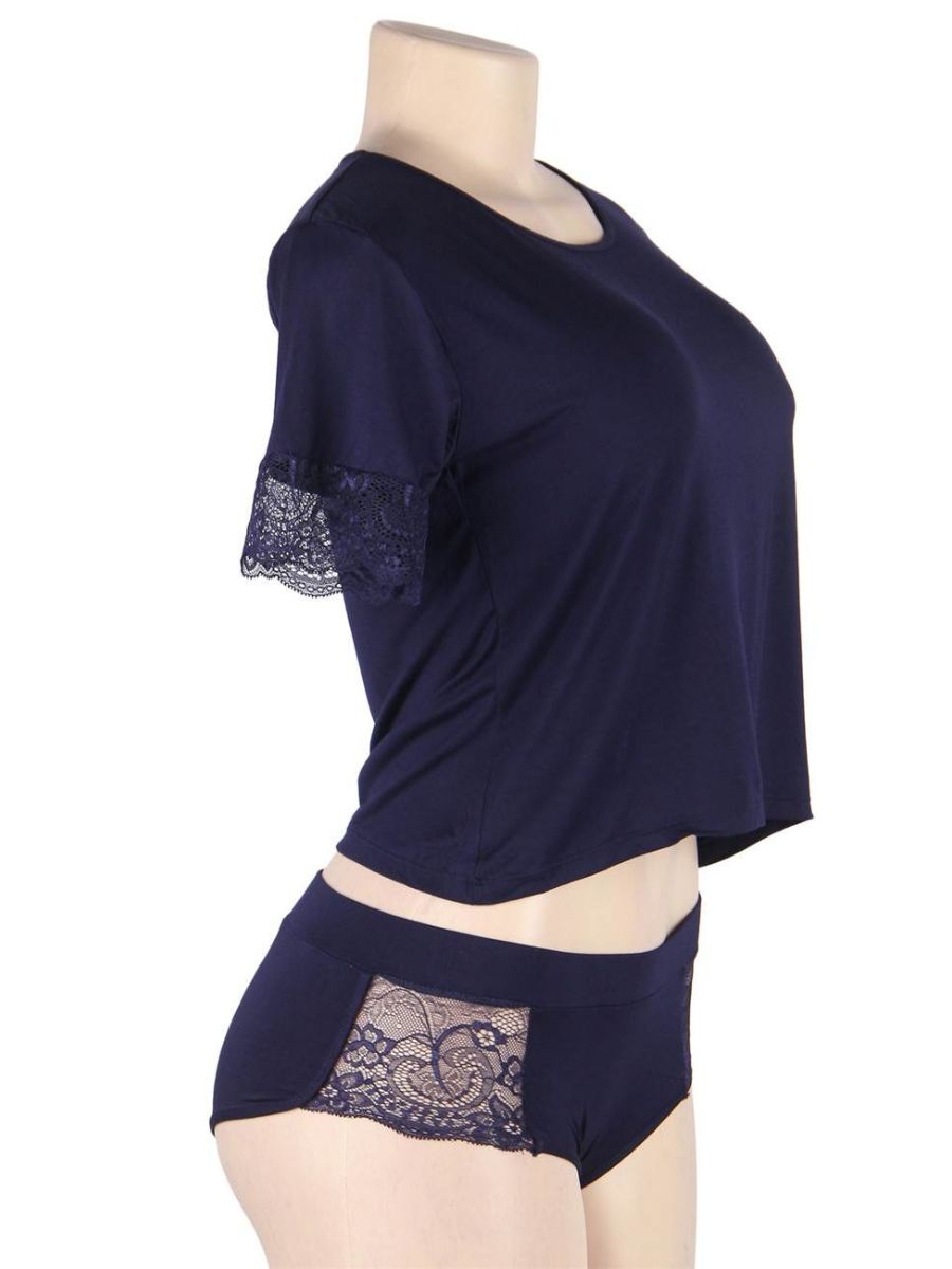 Plus size modal πυτζάμα δύο τεμαχίων – απαλή και άνετη για curvy σιλουέτες