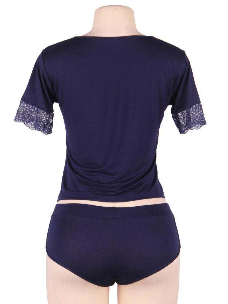 Απαλό modal σετ πυτζάμας δύο τεμαχίων – Juicy String Sleepwear