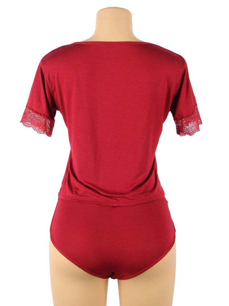 Plus size modal πυτζάμα δύο τεμαχίων – απαλή και άνετη για curvy σιλουέτες