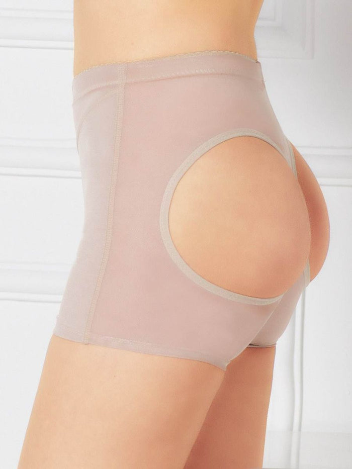 Nude εσώρουχο boyshort με ενίσχυση γλουτών και cut-out σχέδιο – Juicy String