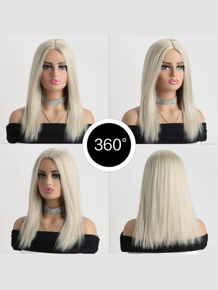 Μακριά Ίσια Περούκα Platinum Blonde